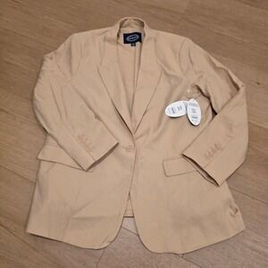 Scoop The Ultimate One Button Linen Blazer Sand XXL 20 NWT